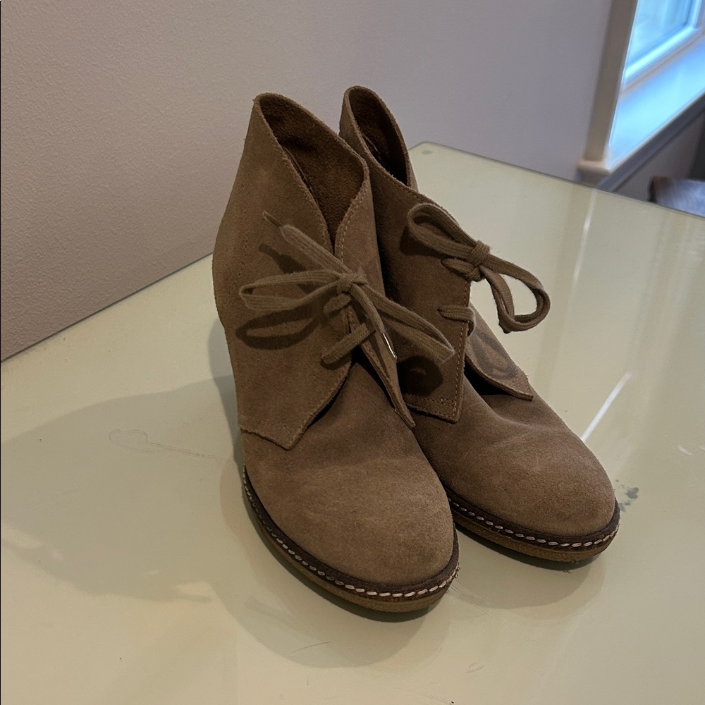 J. Crew Tan Suede Ankle Booties
